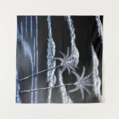 Tenture Palmiers noirs et blancs (Devant (Horizontal))