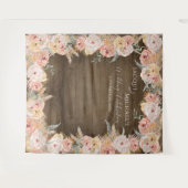 Tenture Pampas Boho Grass Floral Blush Bois Rustique Maria (Devant (Horizontal))