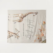 Tenture Pampas botanique herbe girafe moderne safari chic (Devant (Horizontal))