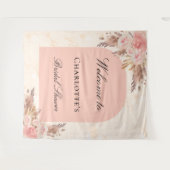 Tenture Pampas de douche nuptiale herbe rose or blush arch (Devant (Horizontal))