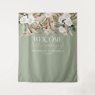 Tenture Pampas eucalyptus botanique moderne bienvenue de m