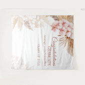 Tenture Pampas Grass Boho Graduate Photo Booth fond (Devant (Horizontal))