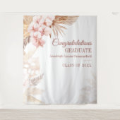 Tenture Pampas Grass Boho Graduate Photo Booth fond (Devant)