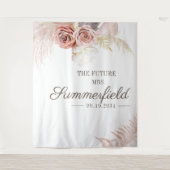 Tenture Pampas Grass Boho Photo Booth Fête des mariées (Devant)