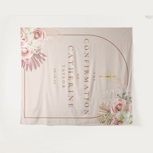 Tenture Pampas Grass Confirmation Photo Backdrop (Devant (Horizontal))