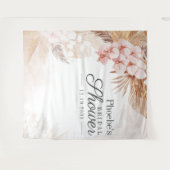 Tenture Pampas Grass Fête des mariées Photo Booth fond (Devant (Horizontal))