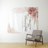 Tenture Pampas Grass fond Terracotta Fête des mariées (En situation (horizontale))