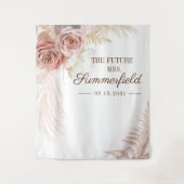 Tenture Pampas Grass fond Terracotta Fête des mariées (Devant)