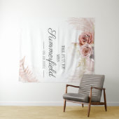 Tenture Pampas Grass Terracotta Fête des mariées arrière-p (En situation (horizontale))