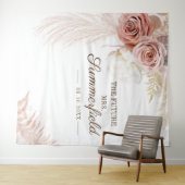 Tenture Pampas Grass Terracotta Fête des mariées d'automne (En situation (horizontale))