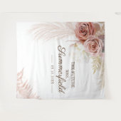 Tenture Pampas Grass Terracotta Fête des mariées d'automne (Devant (Horizontal))