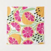 Tenture Pamplemousse & Feuilles : Vintage tropical (Devant (Horizontal))