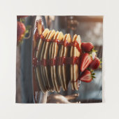 Tenture Pancakes aux fraises (Devant (Horizontal))