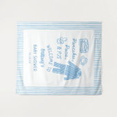 Tenture Pancakes, Pacis & PJs Boy Baby Shower Welcome  (Devant (Horizontal))