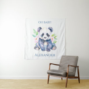 Tenture Panda bébé personnalisé 