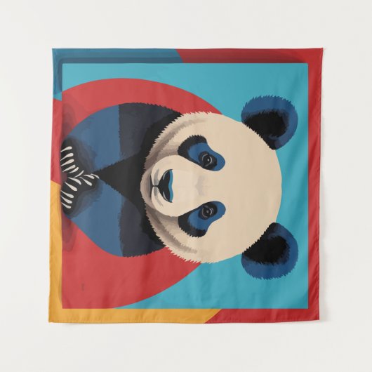 Tenture Panda pop art (Devant (Horizontal))