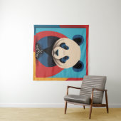 Tenture Panda pop art (En situation (horizontale))