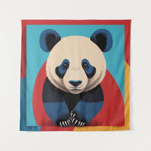 Tenture Panda pop art (Devant)