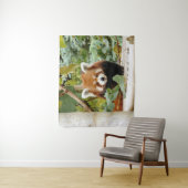 Tenture Panda rouge (En situation)