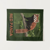 Tenture Panda rouge (Devant (Horizontal))