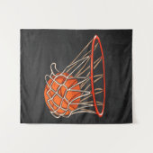 Tenture Panier de Basketball |Amateur de Basketball (Devant (Horizontal))