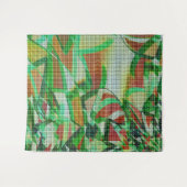 Tenture Panier style sur rubans courbés verts (Devant (Horizontal))