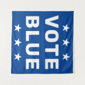 Tenture Panneau bleu Vote (Devant (Horizontal))