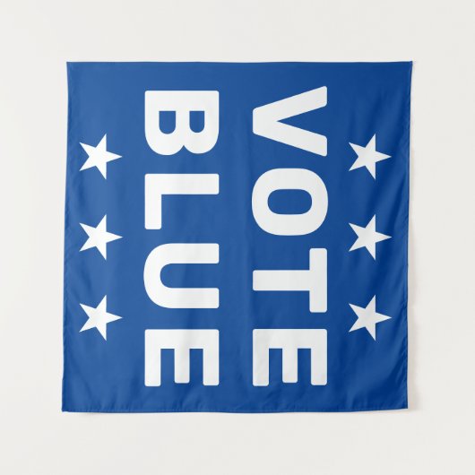 Tenture Panneau bleu Vote (Devant (Horizontal))