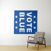 Tenture Panneau bleu Vote (En situation (horizontale))
