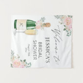 Tenture Panneau de bienvenue au champagne Pétale & Prosecc (Devant (Horizontal))