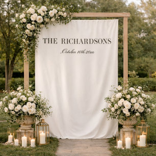 Tenture Panneau de bienvenue de mariage personnalisé en ti