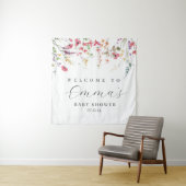 Tenture Panneau de bienvenue fleur sauvage, affiche fleur (En situation)