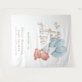 Tenture Panneau de bienvenue Ourson Mignon Baby Shower Bal (Devant (Horizontal))
