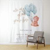 Tenture Panneau de bienvenue Ourson Mignon Baby Shower Bal (En situation)