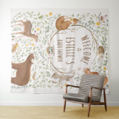 Tenture Panneau de bienvenue pour Baby Shower sur le thème (En situation (horizontale))