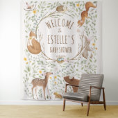 Tenture Panneau de bienvenue pour Baby Shower sur le thème (En situation)