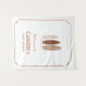 Tenture Panneau de bienvenue pour Baby Shower Surf (Devant (Horizontal))