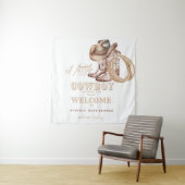 Tenture Panneau de bienvenue pour la baby shower Little Co (En situation)