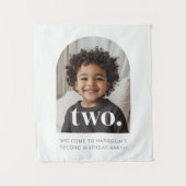 Tenture Panneau de bienvenue pour le 2ème anniversaire ave (Devant)