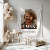 Panneau de bienvenue pour les 2 ans avec photo de 