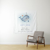 Tenture Panneau de bienvenue pour une baby shower Under Th (En situation)