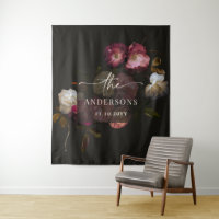 Panneau de bienvenue romantique et sombre à motif