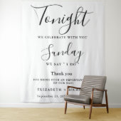 Tenture Panneau de dîner de répétition de mariage de ce so (En situation)