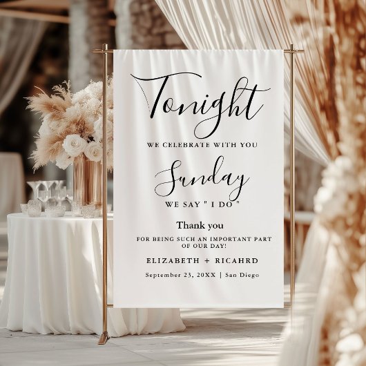 Tenture Panneau de dîner de répétition de mariage de ce so