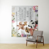 Tenture Panneau de fond de fête prénatale pour garçon avec (En situation)