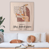 Tenture Panneau de fond du rodéo rose Pastel Retro