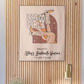 Tenture Panneau de fond du rodéo rose Pastel Retro