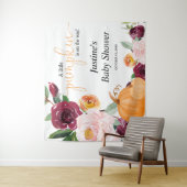 Tenture Panneau de fond pour baby shower automnal à motif  (En situation)