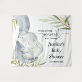 Tenture Panneau de fond pour baby shower éléphant pour béb (Devant (Horizontal))