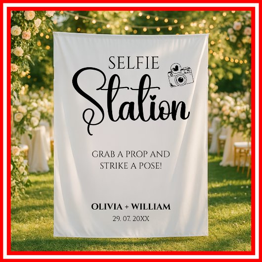 Tenture Panneau de mariage de la station selfie Fond moder